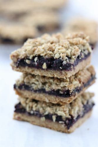 Blueberry Rye Crumble Bars