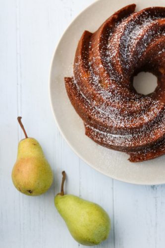 Pear Cardamom Bundt Cake