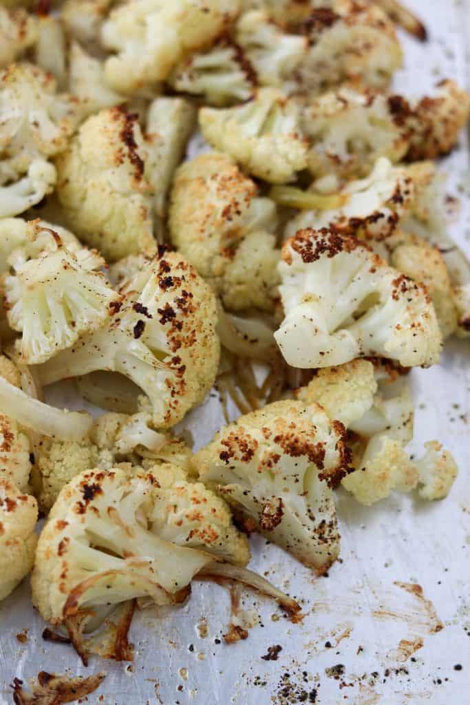 A close up of roasted cauliflower