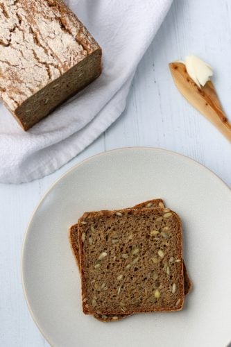 Sourdough Danish Rye Bread (Rugbrød)