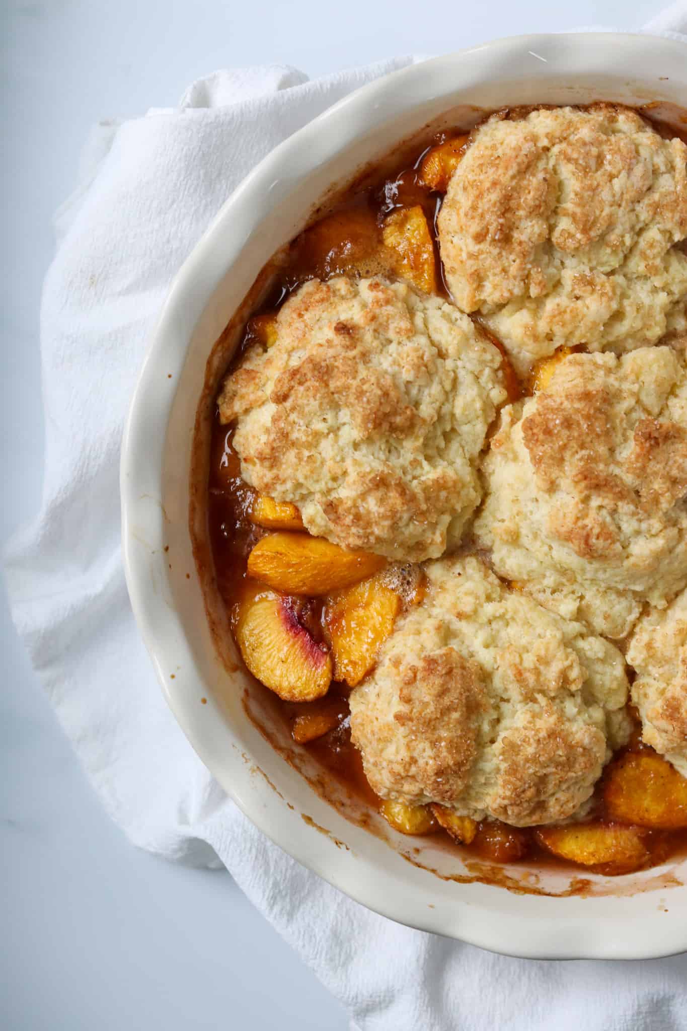 Cardamom Peach Cobbler