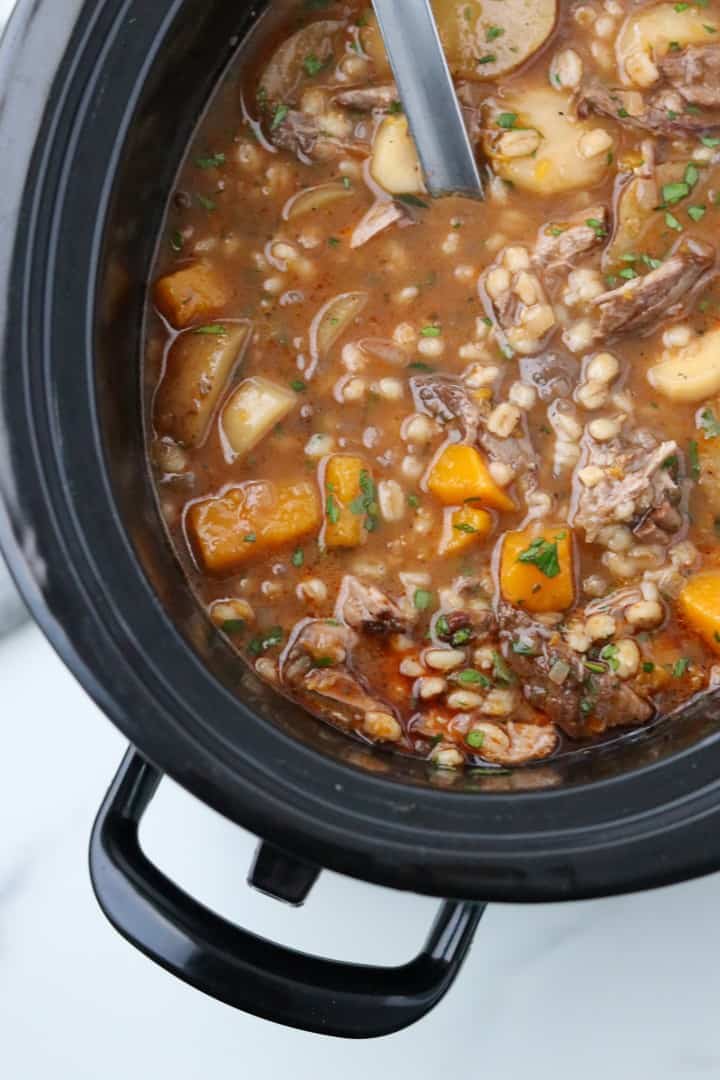 Slow Cooker Beef Stew with Barley and Fall Vegetables True North Kitchen