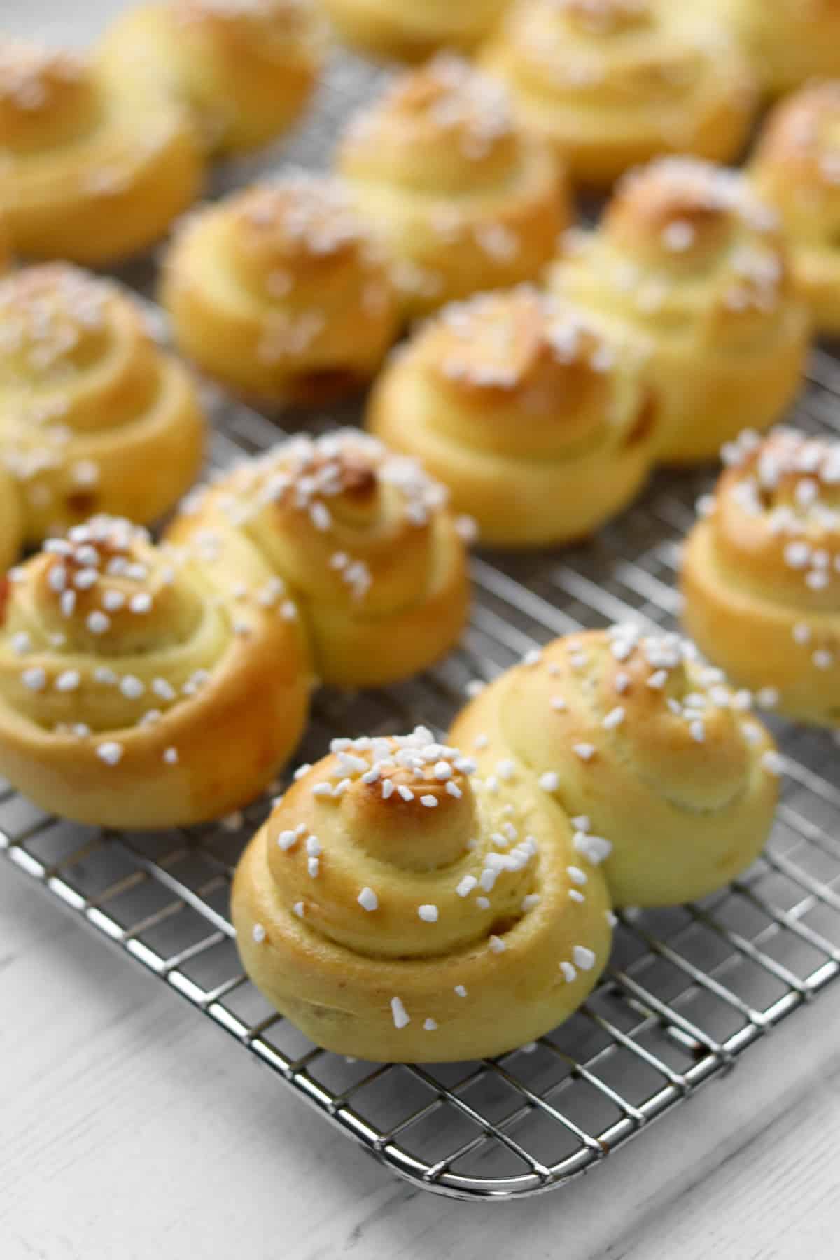 St. Lucia Buns on a wire cooling rack