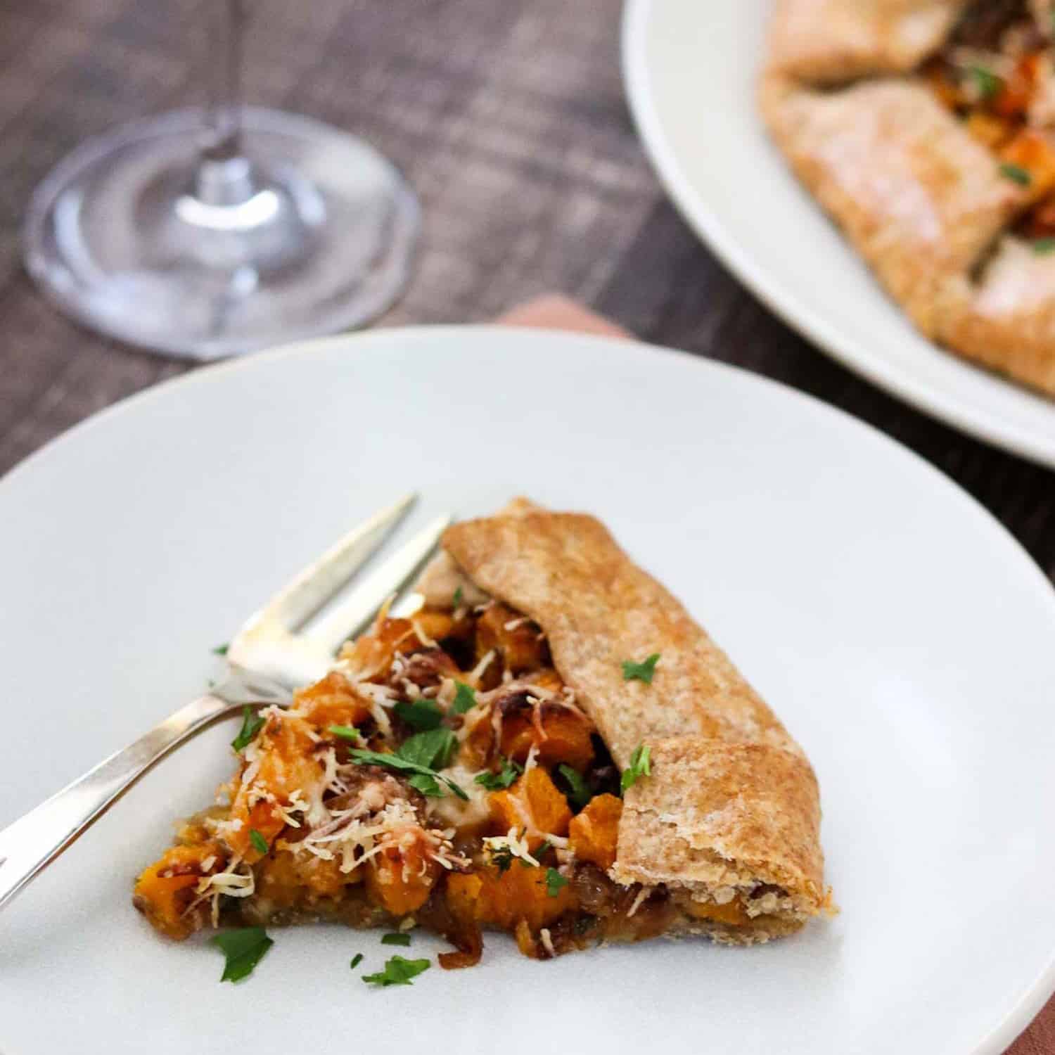 Rustic Butternut Squash Galette with Rye Crust