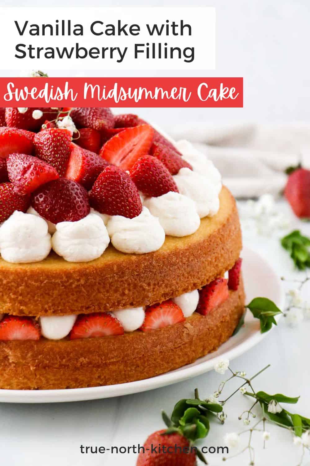 Top 10+ strawberry vanilla cake 4 Vanilla Cake with Strawberry Filling (Swedish Midsummer Cake)