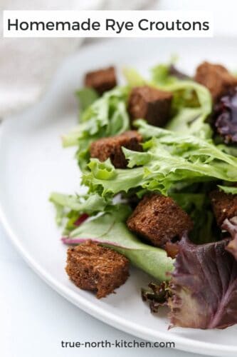 Pin for Homemade Rye Croutons.
