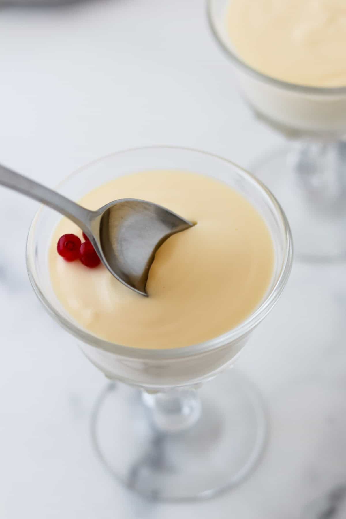 Spoon in a serving of Swedish Cream.