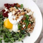 Close up view of Savory Barley Breakfast Bowl.