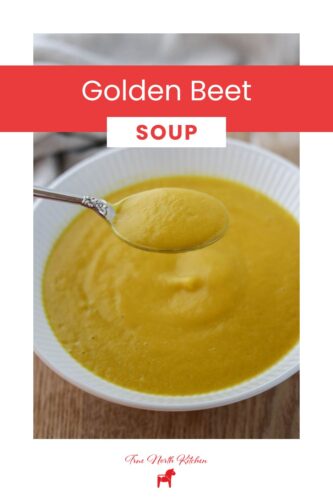 Pinterest Pin for Golden Beet Soup.