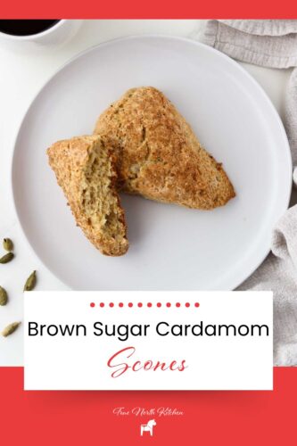 Pinterest pin for Brown Sugar Cardamom Scones.