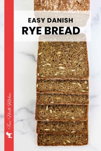 Pinterest pin for Easy Overnight Danish Rye Bread (Rugbrød(
