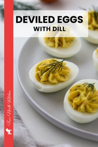 Pinterest Pin for Deviled Eggs with Dill.
