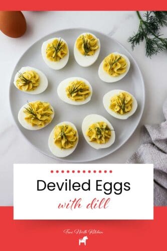 Pinterest Pin for Deviled Eggs with Dill.