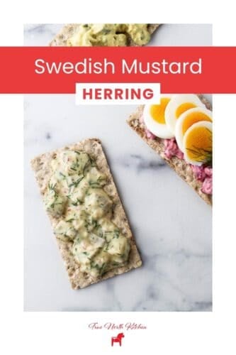 Pinterest pin for Swedish Mustard Herring.