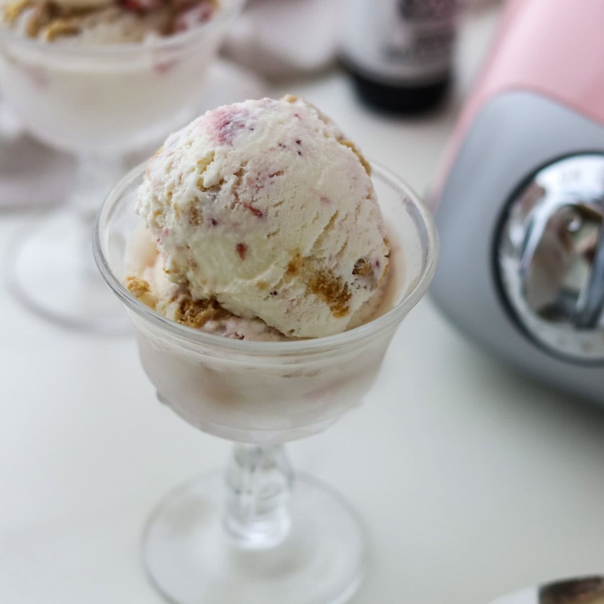 Lingonberry Cheesecake Ice Cream