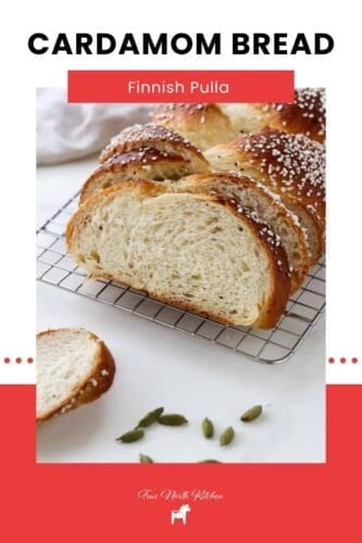 Pinterest pin for Cardamom Bread (Finnish Pulla).