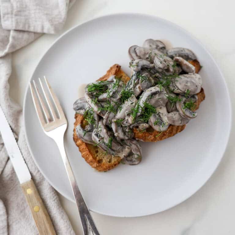 Scandinavian Mushroom Toast featured image.