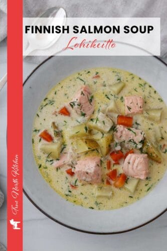 Pinterest Pin #2 for Traditional Finnish Salmon Soup (Lohikeitto).
