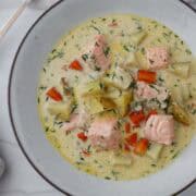 Featured image for Traditional Finnish Salmon Soup (Lohikeitto).
