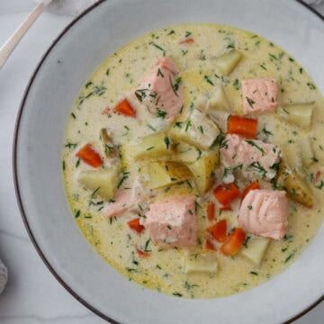 Featured image for Traditional Finnish Salmon Soup (Lohikeitto).