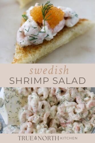 Pintrest pin for Skagenröra (Swedish Shrimp Salad).