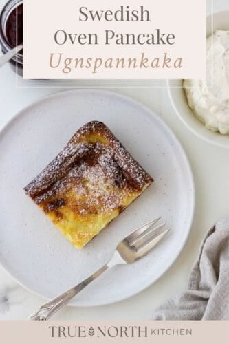 Pinterest PIn for Swedish Oven Pancake (Ugnspannkaka).