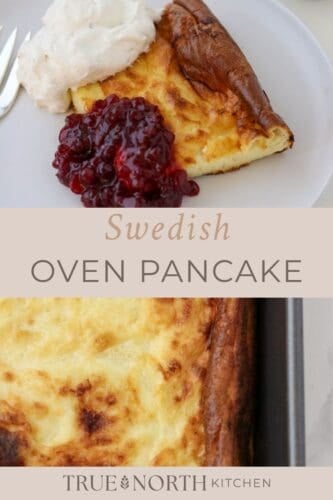 Pinterest Pin for Swedish Oven Pancake (Ugnspannkaka).